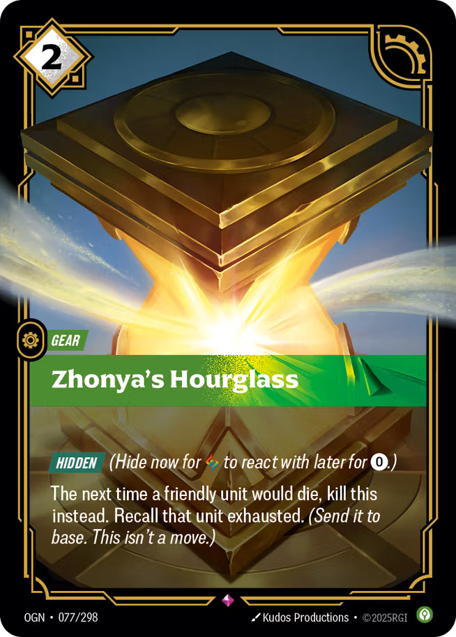 Riftbound: League of Legends TCG Origins 077/289 Zhonya's Hourglass