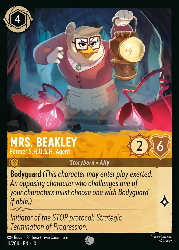Disney Lorcana Whispers in the Well 011/204 Mrs. Beakley - Former S.H.U.S.H. Agent