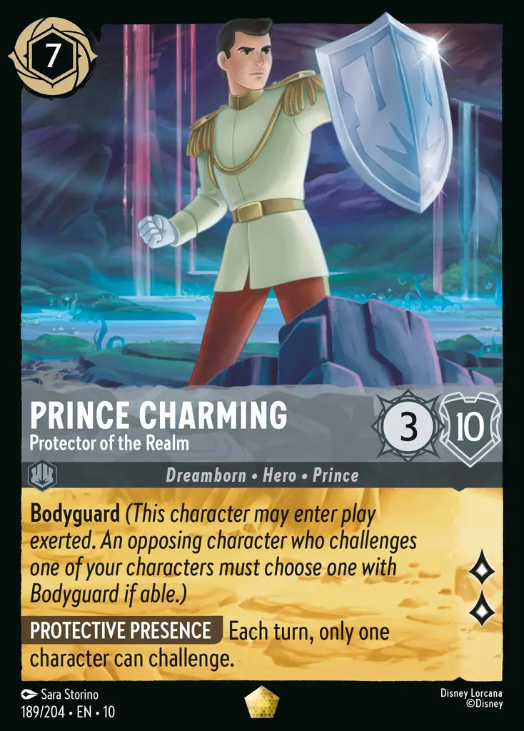 Disney Lorcana Whispers in the Well 189/204 Prince Charming - Protector of the Realm