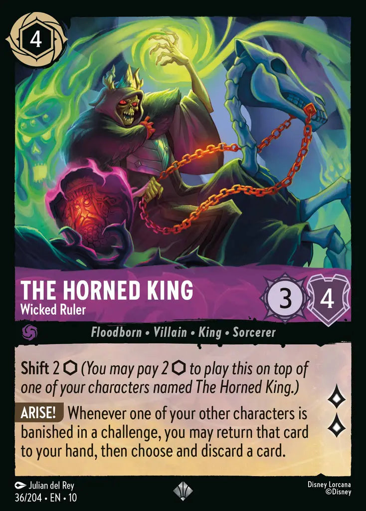 Disney Lorcana Whispers in the Well 036/204 The Horned King - Wicked Ruler