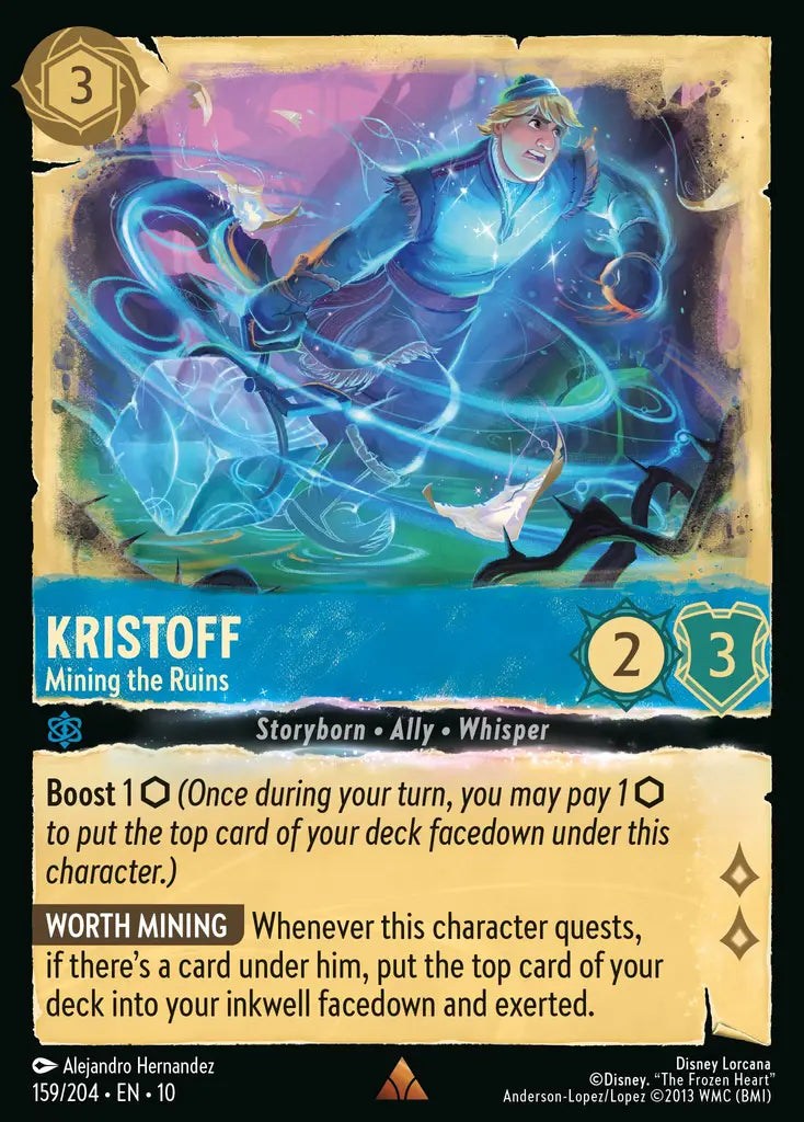 Disney Lorcana Whispers in the Well 159/204 Kristoff - Mining the Ruins