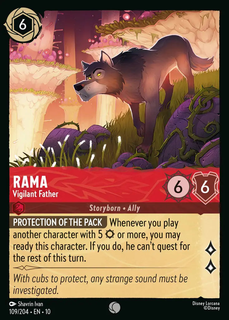 Disney Lorcana Whispers in the Well 109/204 Rama - Vigilant Father