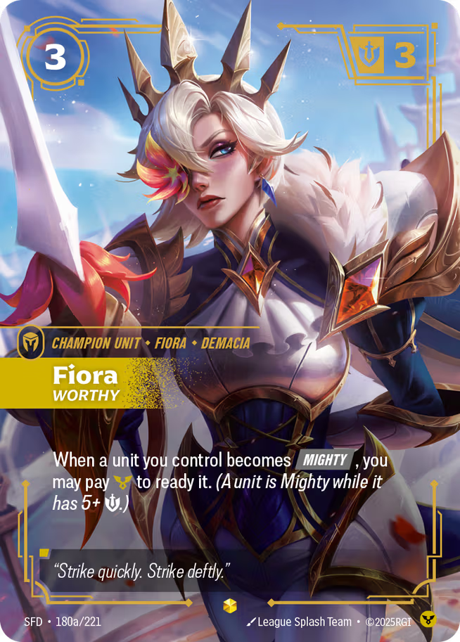 Riftbound: League of Legends TCG Spiritforged 180a/221 Fiora, Worthy Alternative Art