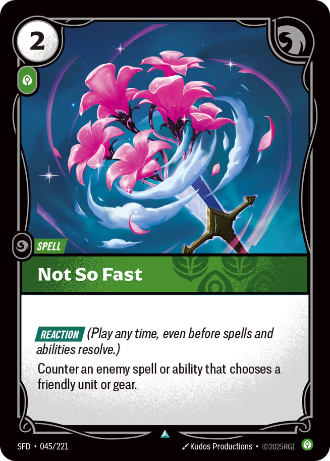 Riftbound: League of Legends TCG Spiritforged 045/221 Not So Fast Foil