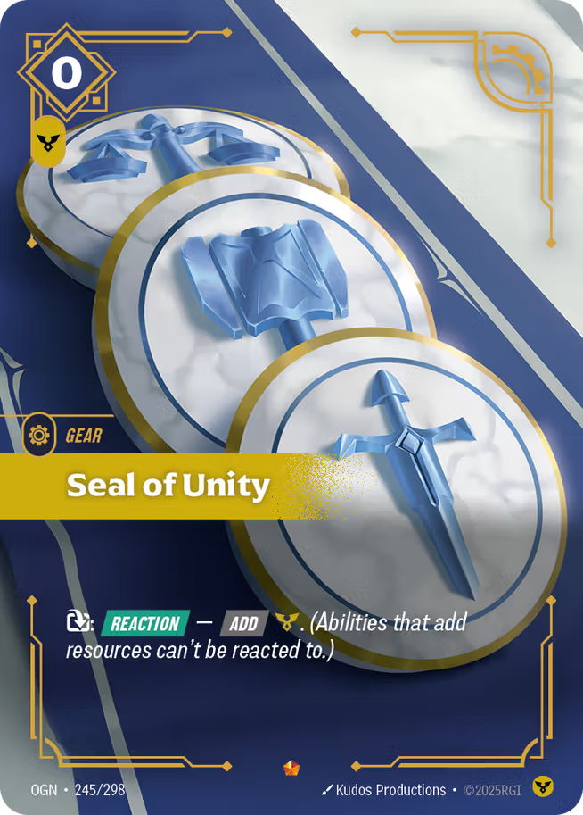 Riftbound: League of Legends TCG Origins 245/289 Seal of Unity