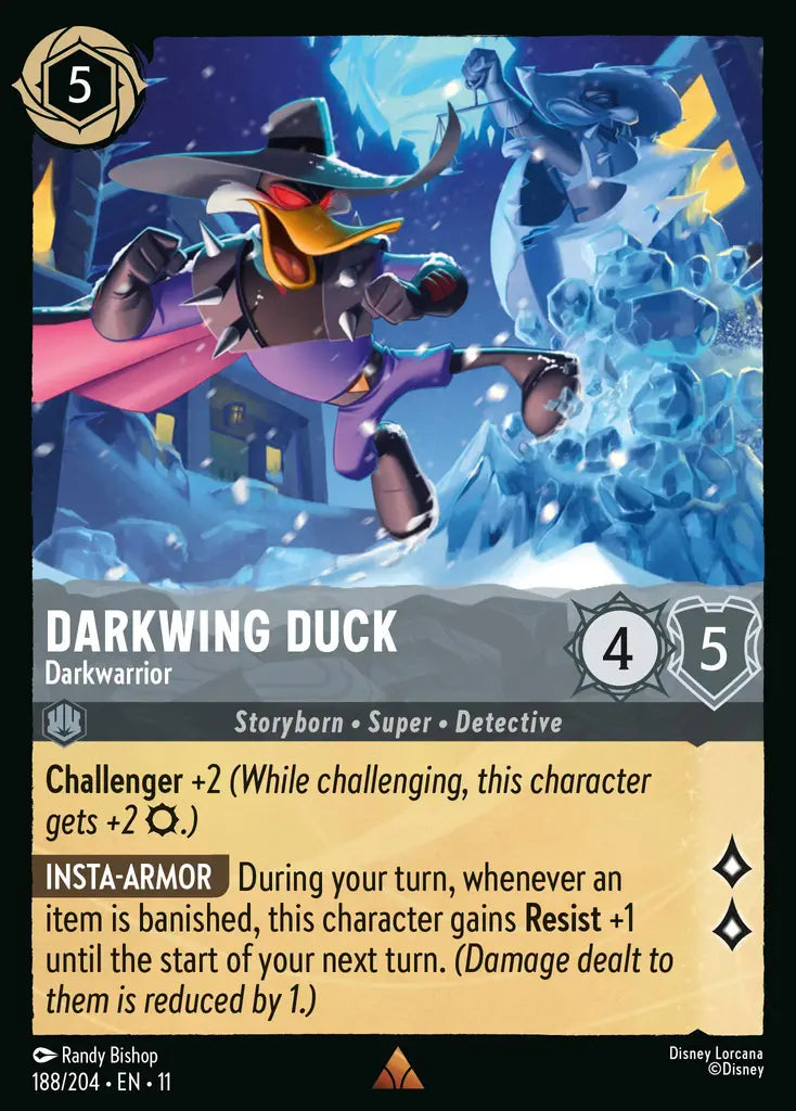 Disney Lorcana Winterspell 188/204 Darkwing Duck - Darkwarrior
