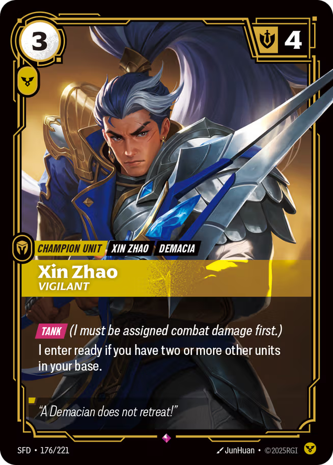 Riftbound: League of Legends TCG Spiritforged 176/221 Xin Zhao, Vigilant