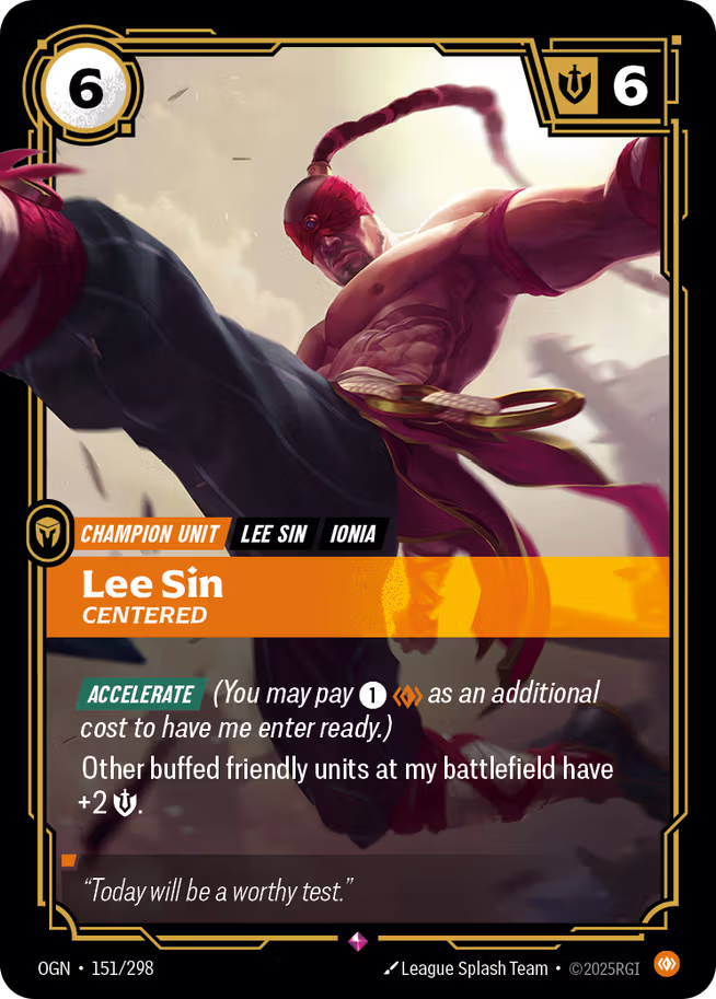Riftbound: League of Legends TCG Origins 151/289 Lee Sin, Centered