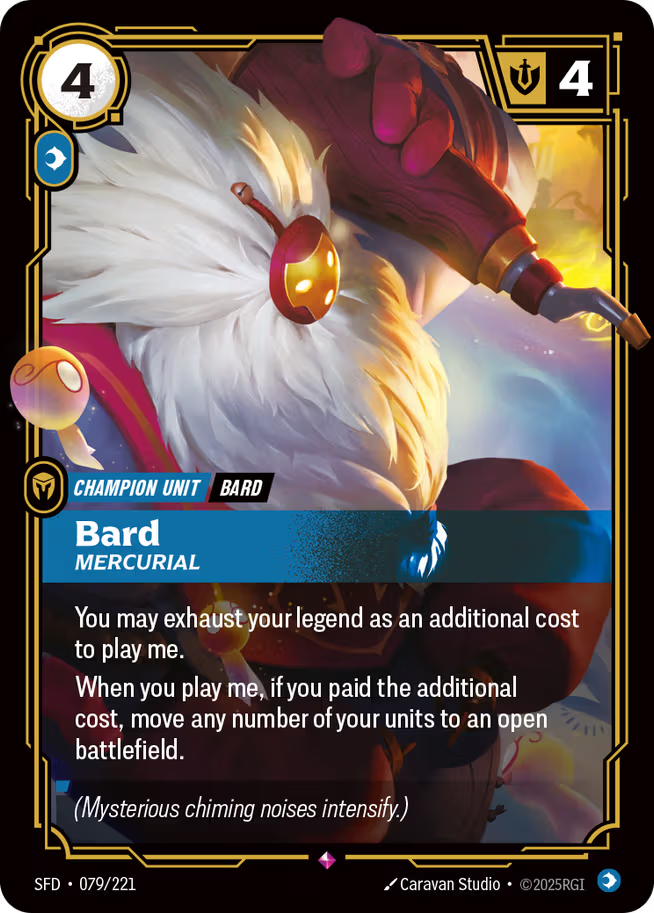 Riftbound: League of Legends TCG Spiritforged 079/221 Bard, Mercurial