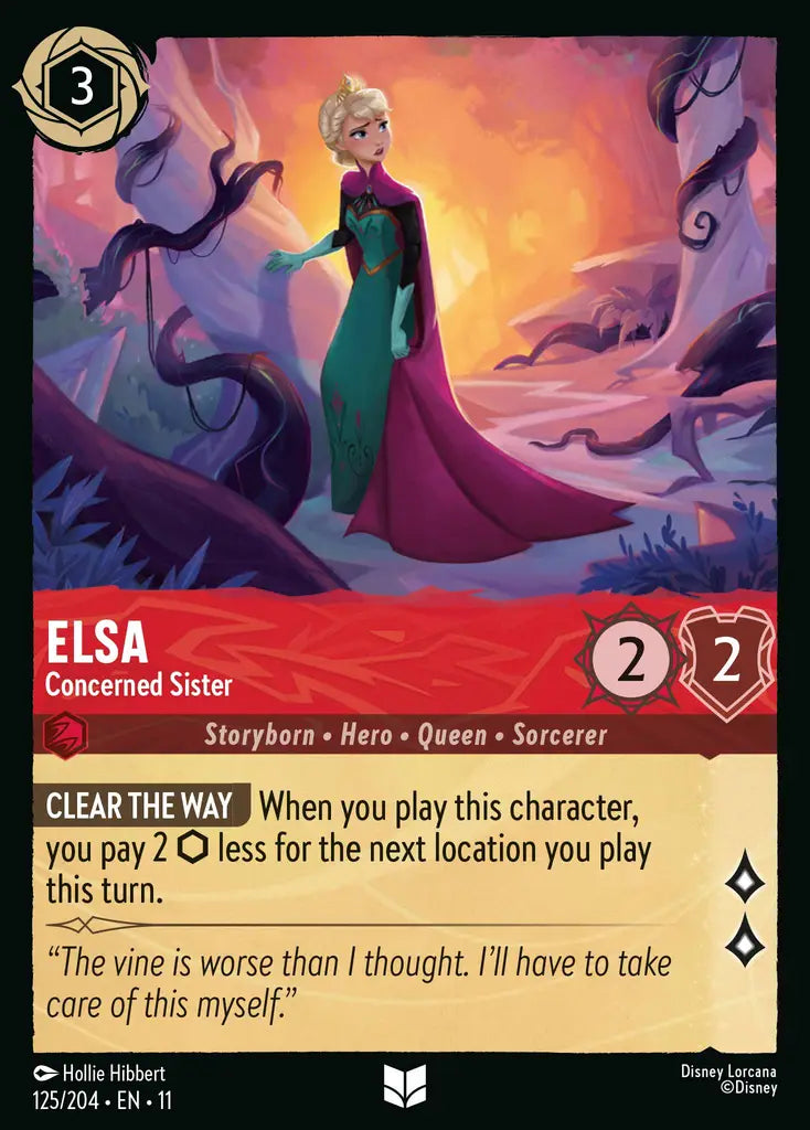 Disney Lorcana Winterspell 125/204 Elsa - Concerned Sister