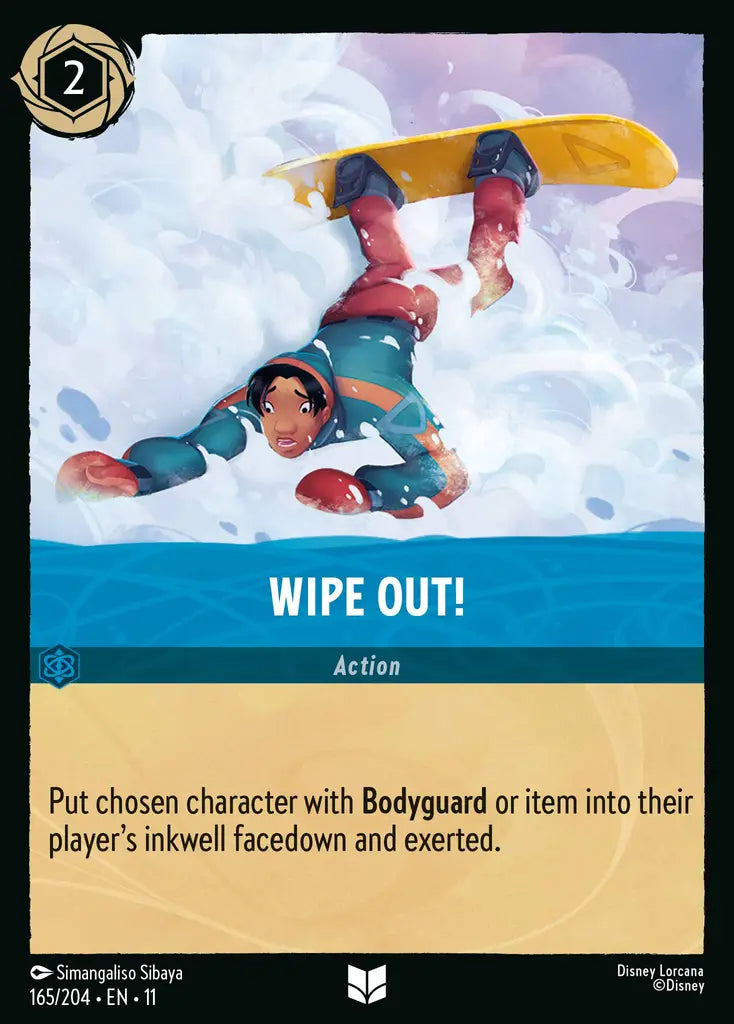 Disney Lorcana Winterspell 165/204 Wipe Out! Foil
