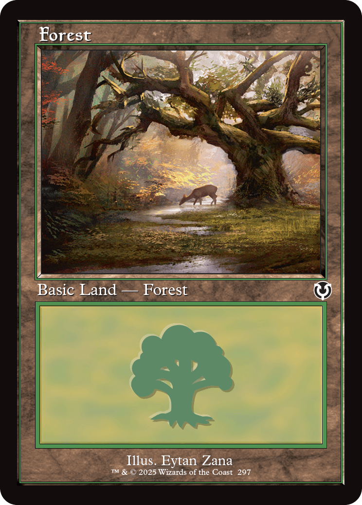 MTG Innistrad Remastered 297 Forest Retro Frame Foil