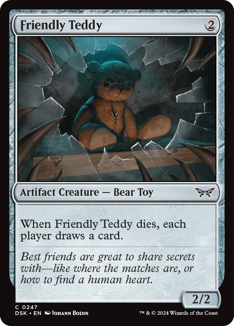 MTG Duskmourn House of Horrors 0247 Friendly Teddy Foil