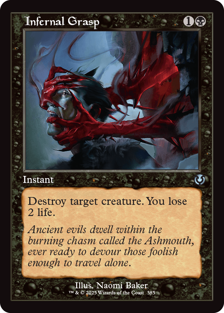 MTG Innistrad Remastered 385 Infernal Grasp Retro Frame