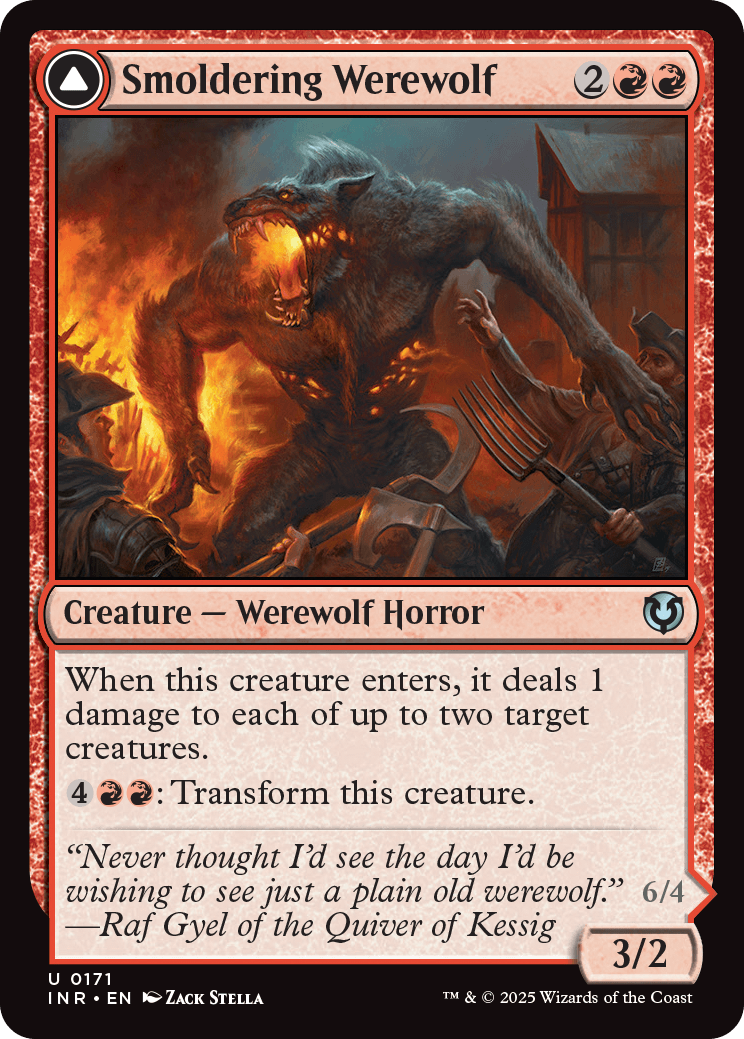 MTG Innistrad Remastered 0171 Smoldering Werewolf