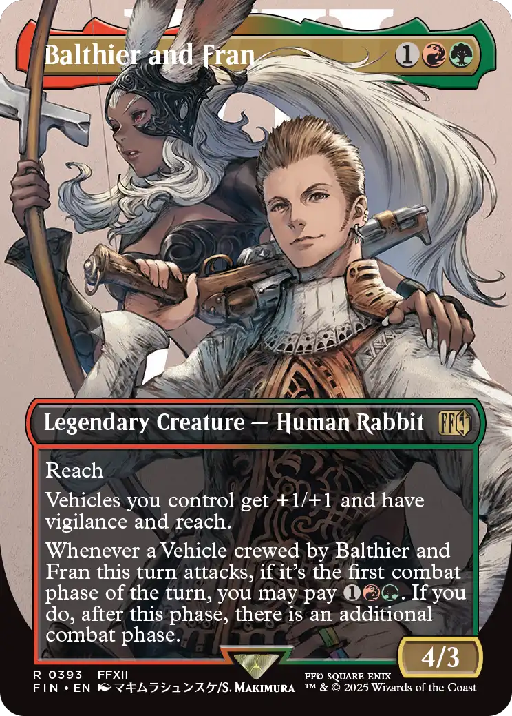 MTG - Final Fantasy 0195 Balthier and Fran Borderless Foil