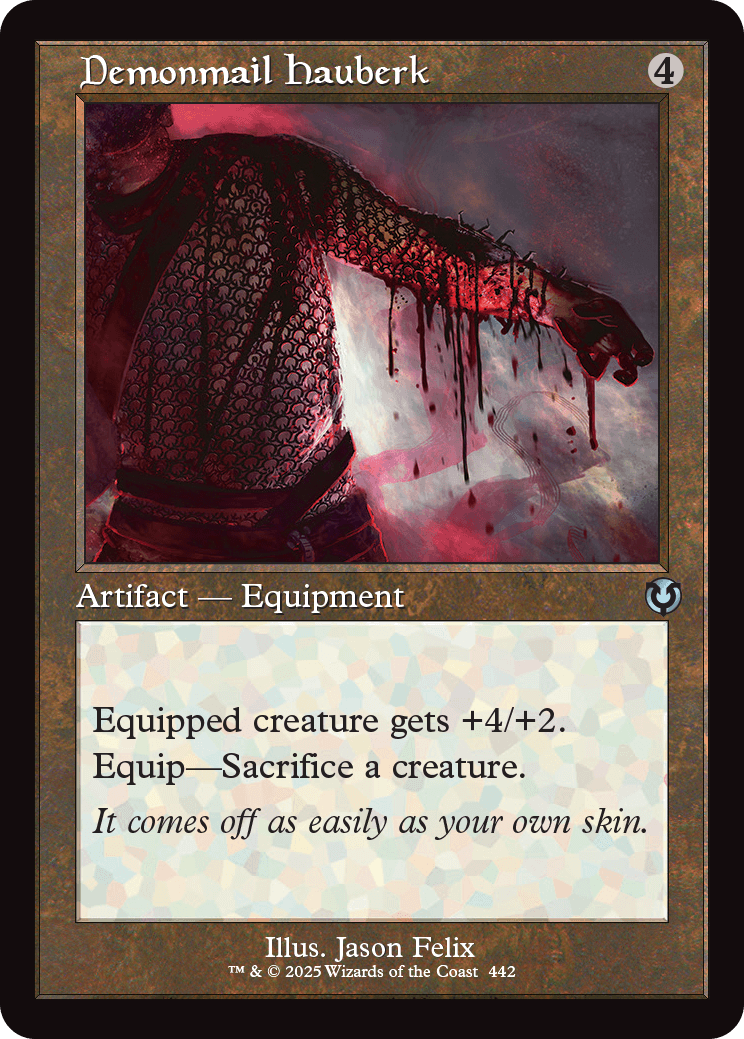 MTG Innistrad Remastered 442 Demonmail Hauberk Retro Frame