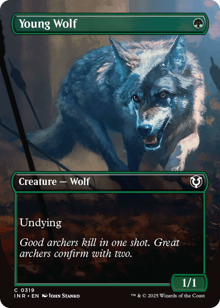 MTG Innistrad Remastered 0319 Young Wolf Borderless