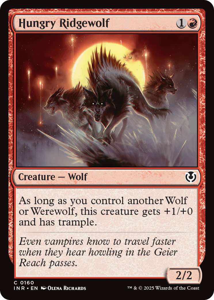 MTG Innistrad Remastered 0160 Hungry Ridgewolf