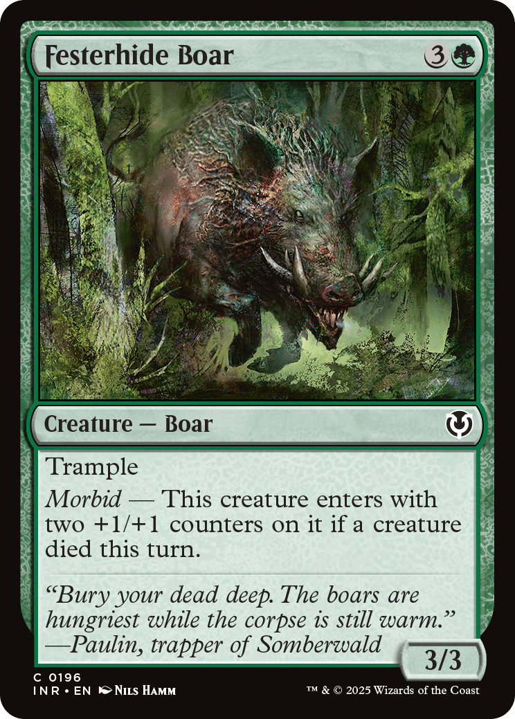 MTG Innistrad Remastered 0196 Festerhide Boar