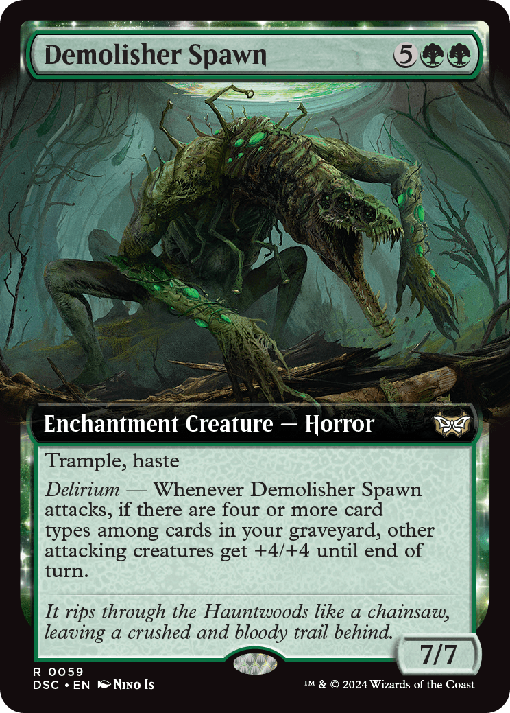 MTG Duskmourn House of Horrors 0059 Demolisher Spawn Extended Art