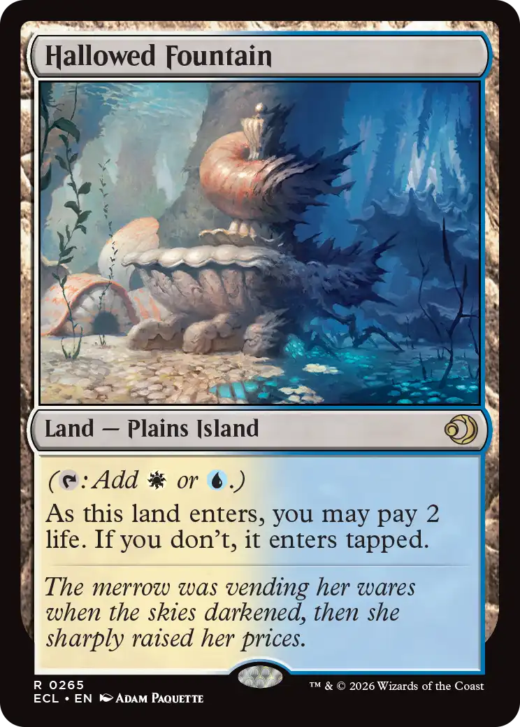 MTG Lorwyn Eclipsed 0265 Hallowed Fountain Foil