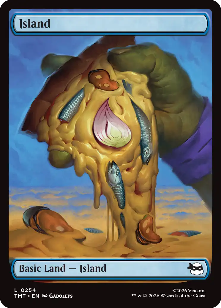 MTG Teenage Mutant Ninja Turtles 0254 Island Foil