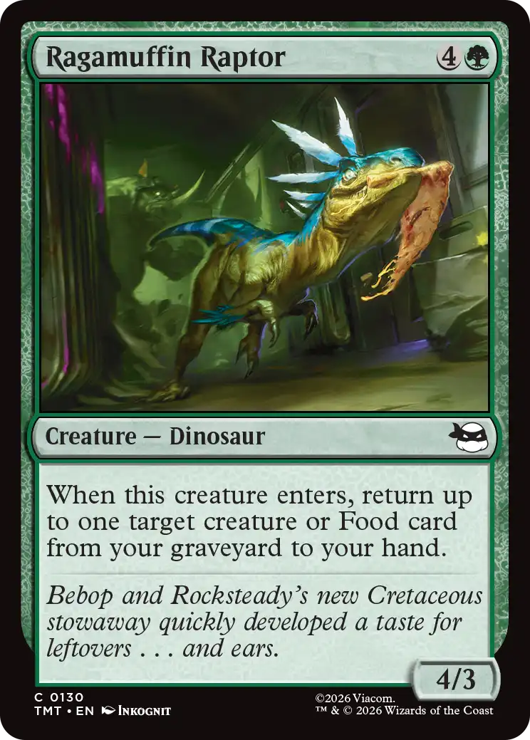 MTG Teenage Mutant Ninja Turtles 0130 Ragamuffin Raptor Foil