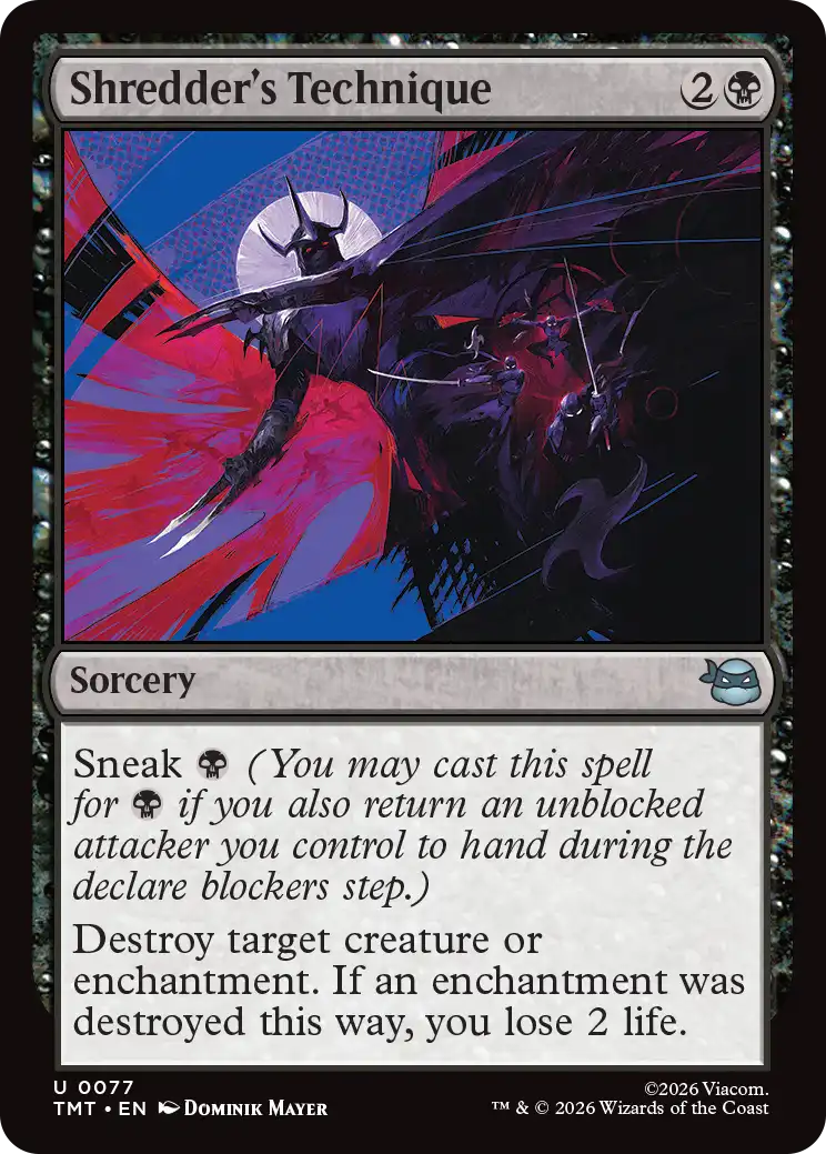 MTG Teenage Mutant Ninja Turtles 0077 Shredder's Technique Foil