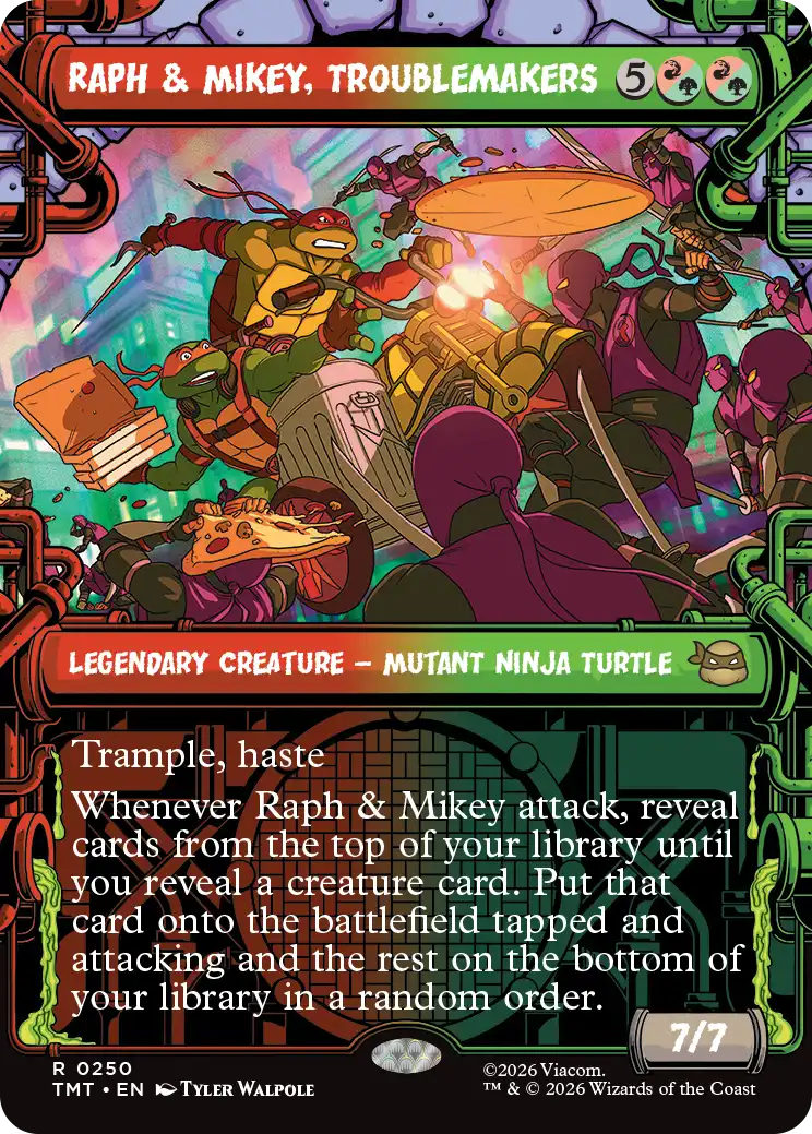 MTG Teenage Mutant Ninja Turtles 0250 Raph & Mikey, Troublemakers Sewer Frame