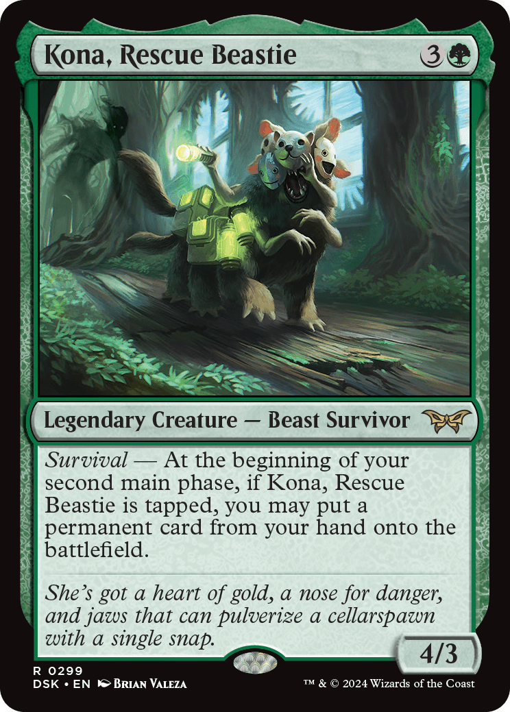 MTG Duskmourn House of Horrors 0299 Kona, Rescue Beastie Foil
