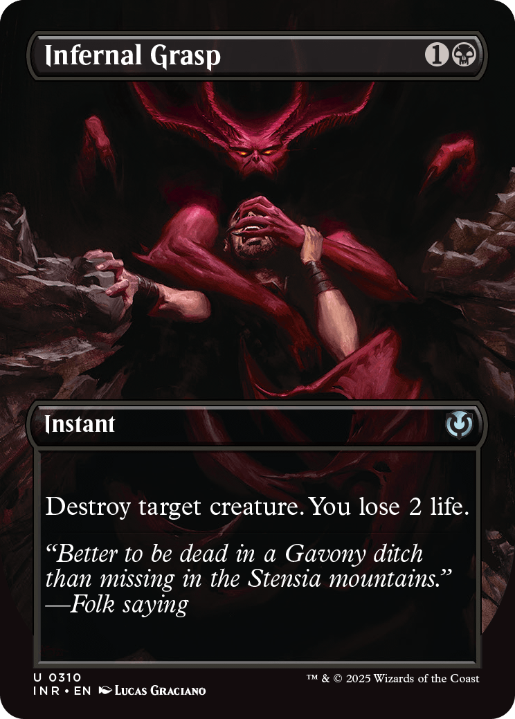 MTG Innistrad Remastered 0310 Infernal Grasp Borderless Foil