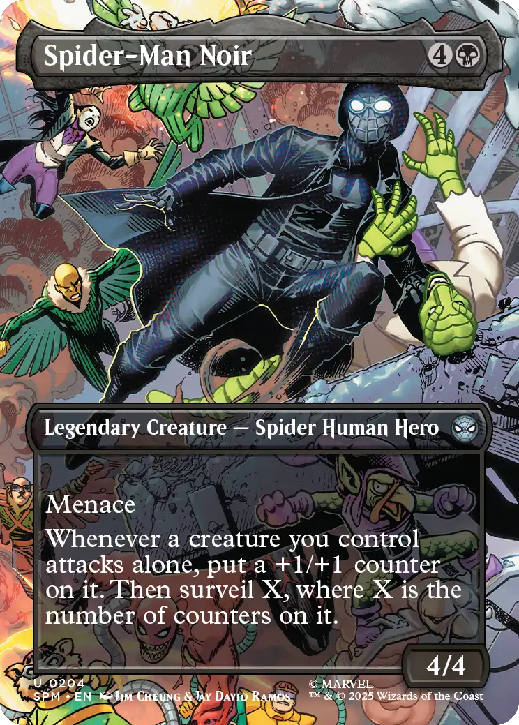 MTG - Marvel's Spider-man 0204 Spider-Man Noir Borderless