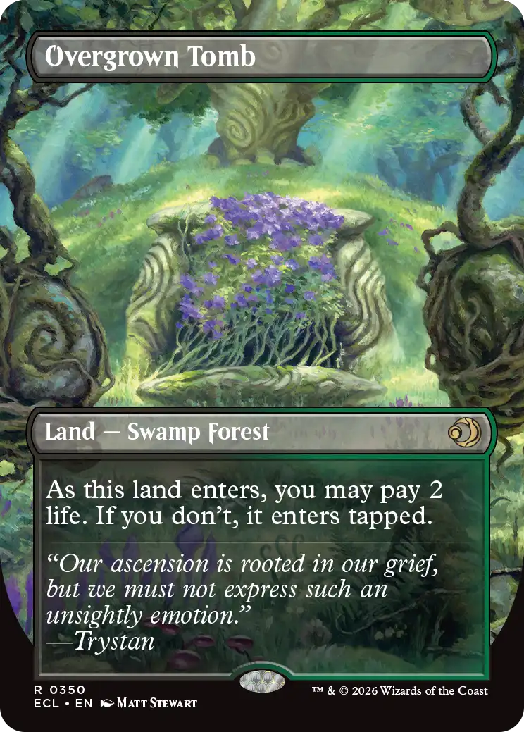 MTG Lorwyn Eclipsed 0350 Overgrown Tomb Borderless