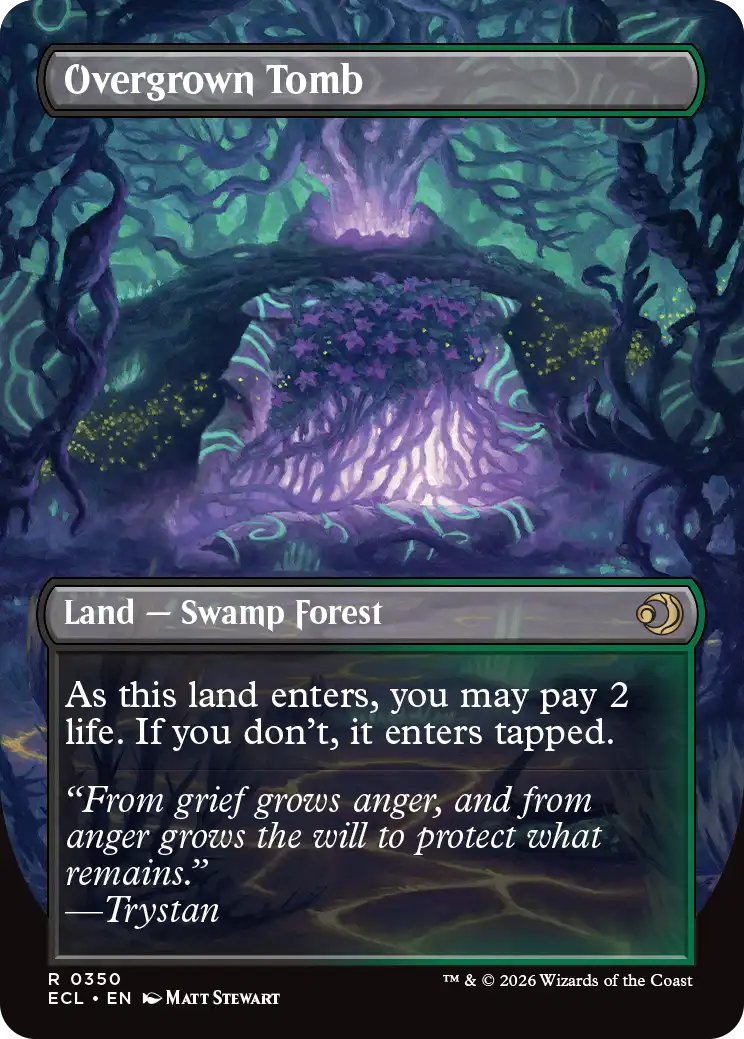 MTG Lorwyn Eclipsed 0350 Overgrown Tomb Borderless