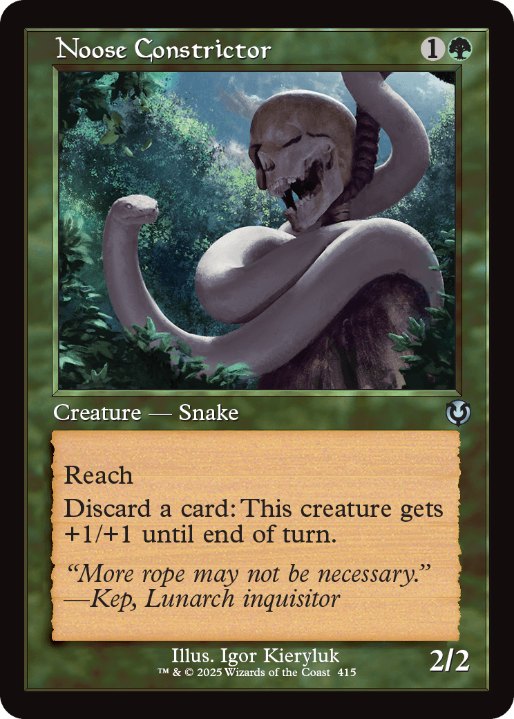 MTG Innistrad Remastered 415 Noose Constrictor Retro Frame