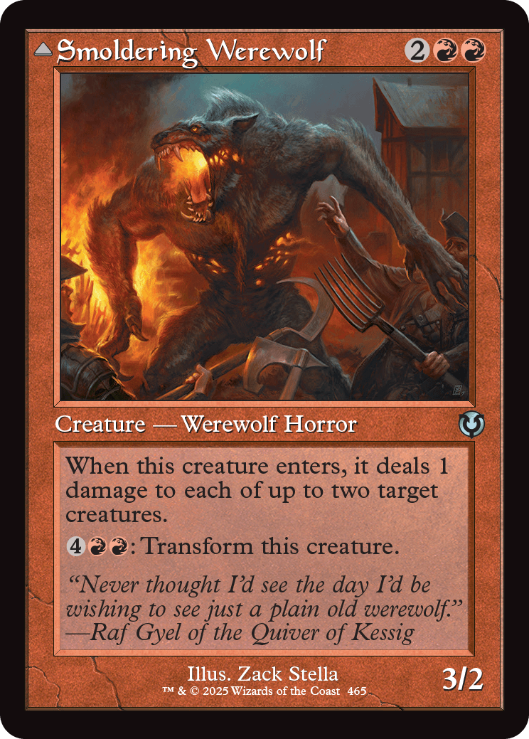 MTG Innistrad Remastered 465 Smoldering Werewolf Retro Frame