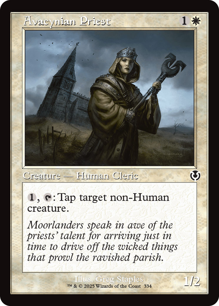 MTG Innistrad Remastered 334 Avacynian Priest Retro Frame