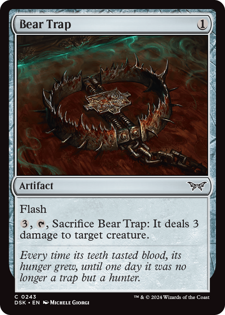 MTG Duskmourn House of Horrors 0243 Bear Trap Foil