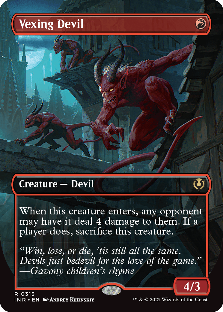 MTG Innistrad Remastered 0313 Vexing Devil Borderless