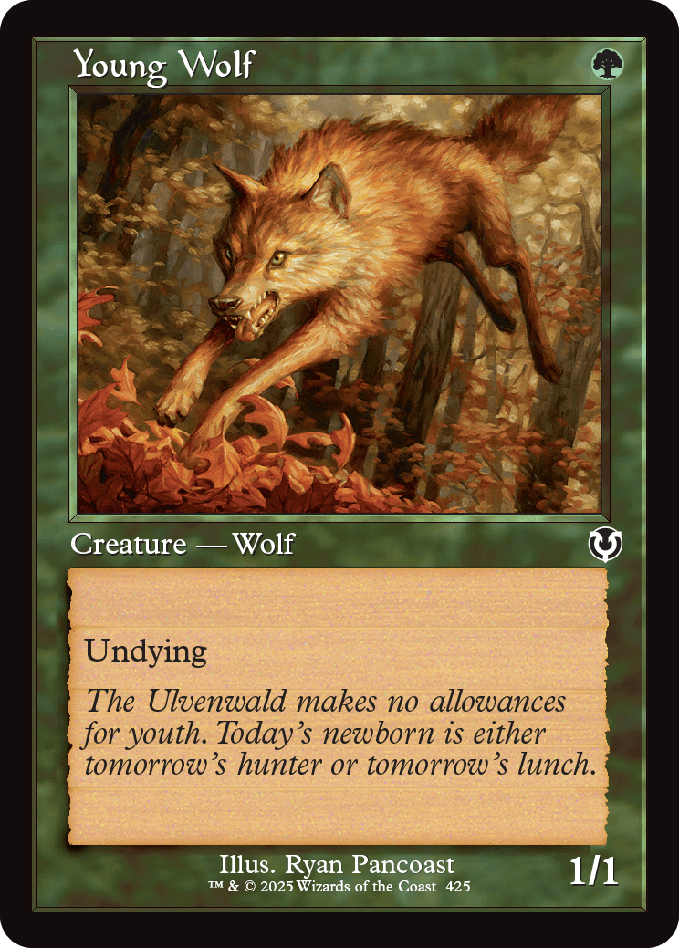 MTG Innistrad Remastered 425 Young Wolf Retro Frame
