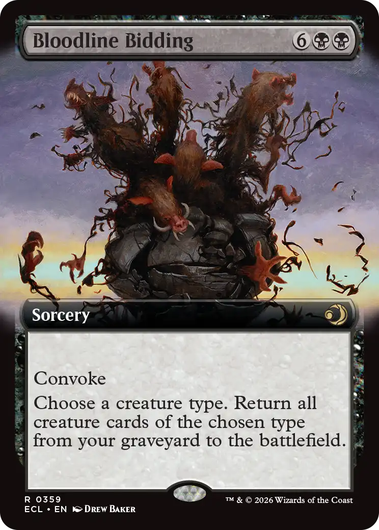 MTG Lorwyn Eclipsed 0359 Bloodline Bidding Extended Art