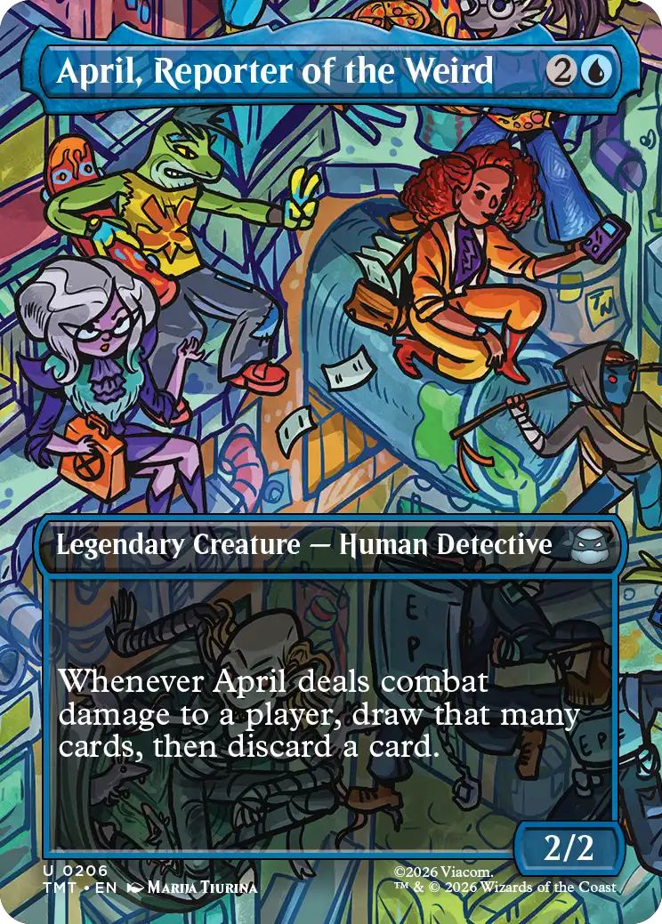 MTG Teenage Mutant Ninja Turtles 0206 April, Reporter of the Weird Borderless
