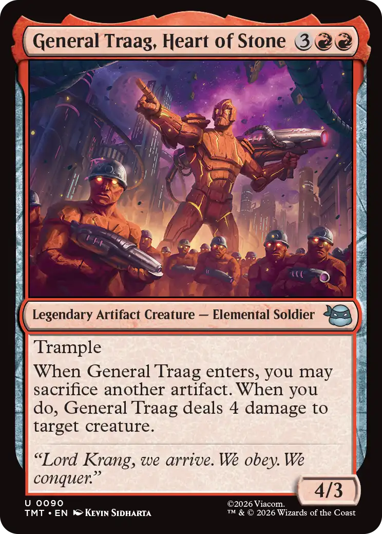 MTG Teenage Mutant Ninja Turtles 0090 General Traag, Heart of Stone