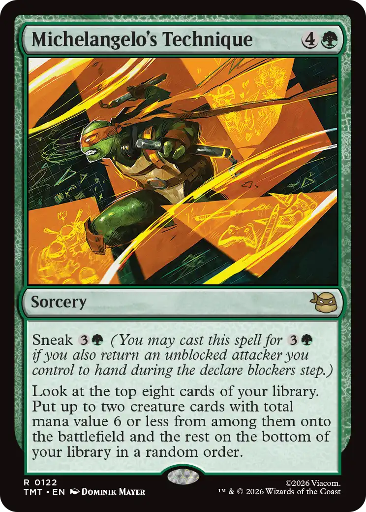 MTG Teenage Mutant Ninja Turtles 0122 Michelangelo's Technique