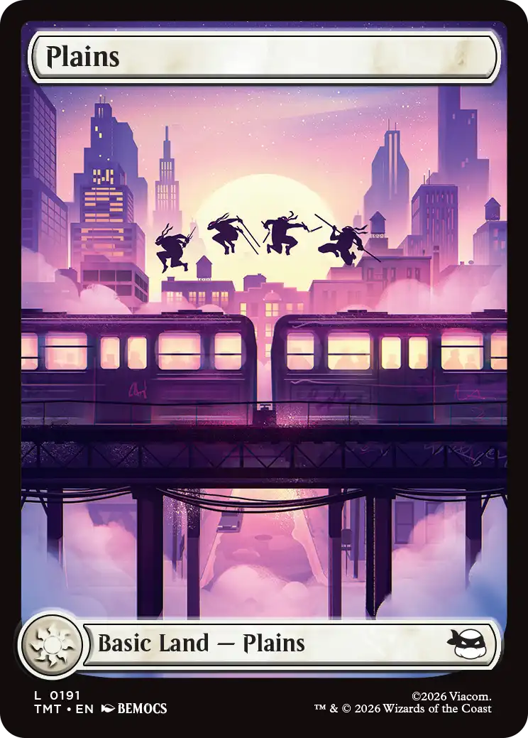 MTG Teenage Mutant Ninja Turtles 0191 Plains Foil