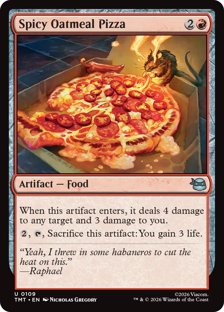 MTG Teenage Mutant Ninja Turtles 0109 Spicy Oatmeal Pizza