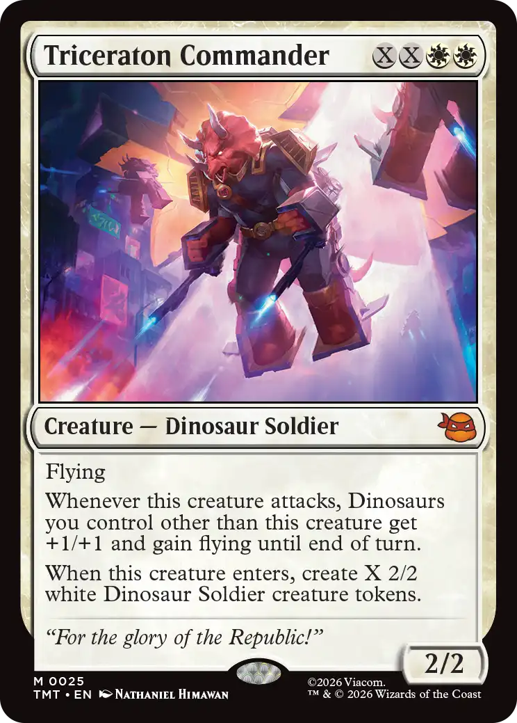MTG Teenage Mutant Ninja Turtles 0025 Triceraton Commander