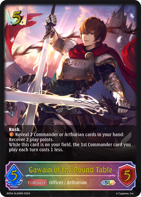 Cosmic Mythos BP04-SL06 Gawain of the Round Table Foil