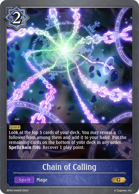 Cosmic Mythos BP04-044 Chain of Calling Foil